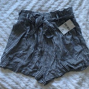 Gingham Flowy Summer Shorts